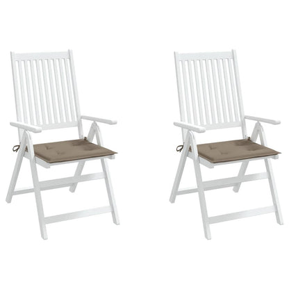Cuscini per Sedia 2 pz Tortora 50x50x3 cm in Tessuto Oxford