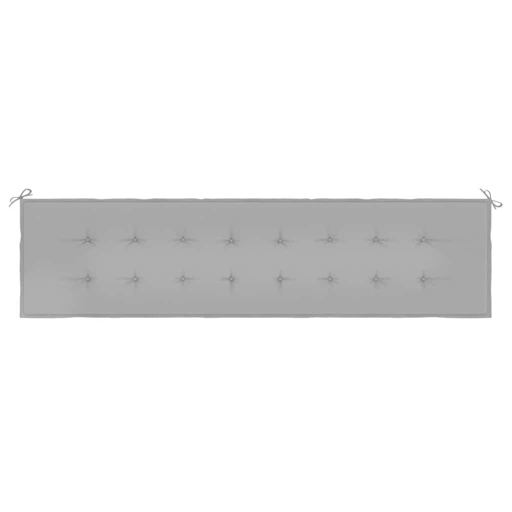 Cuscino per Panca Grigio 200x50x3 cm in Tessuto Oxford