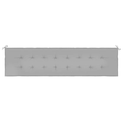 Cuscino per Panca Grigio 200x50x3 cm in Tessuto Oxford