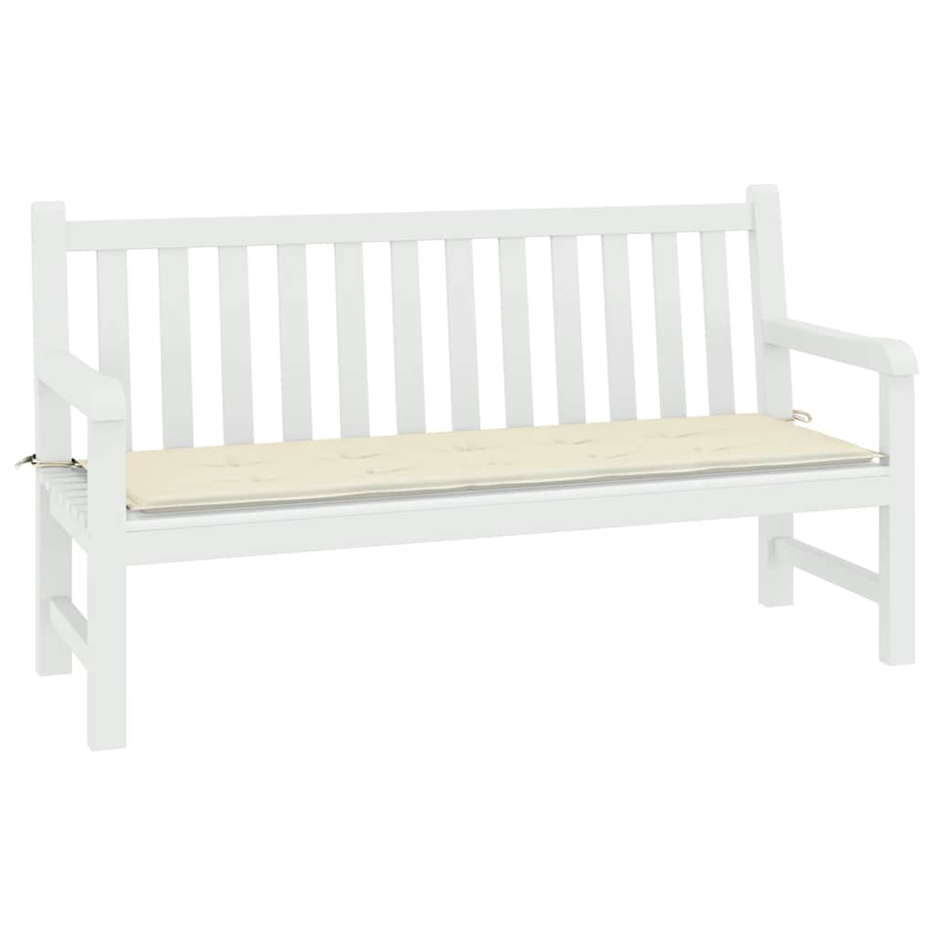 Cuscino per Panca Crema 200x50x3 cm in Tessuto Oxford