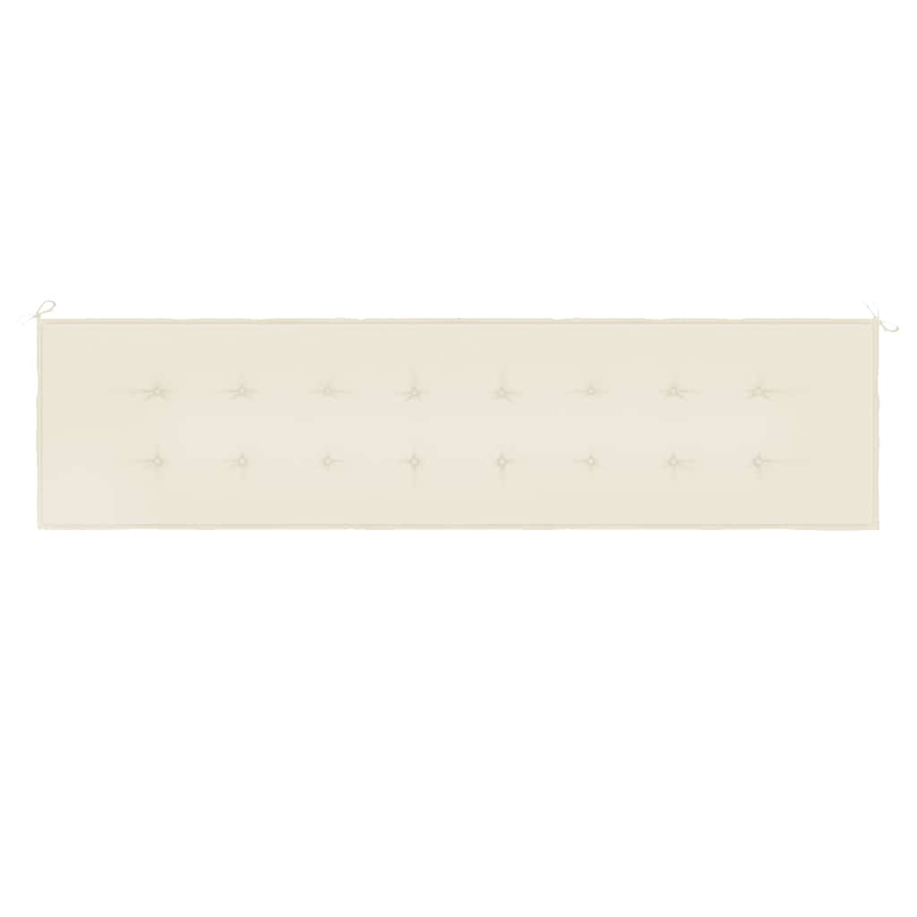 Cuscino per Panca Crema 200x50x3 cm in Tessuto Oxford