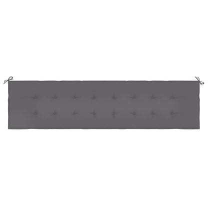 Cuscino per Panca Antracite 200x50x3 cm in Tessuto Oxford