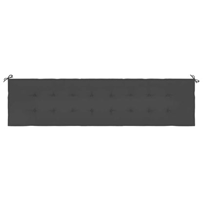 Cuscino per Panca Nero 200x50x3 cm in Tessuto Oxford