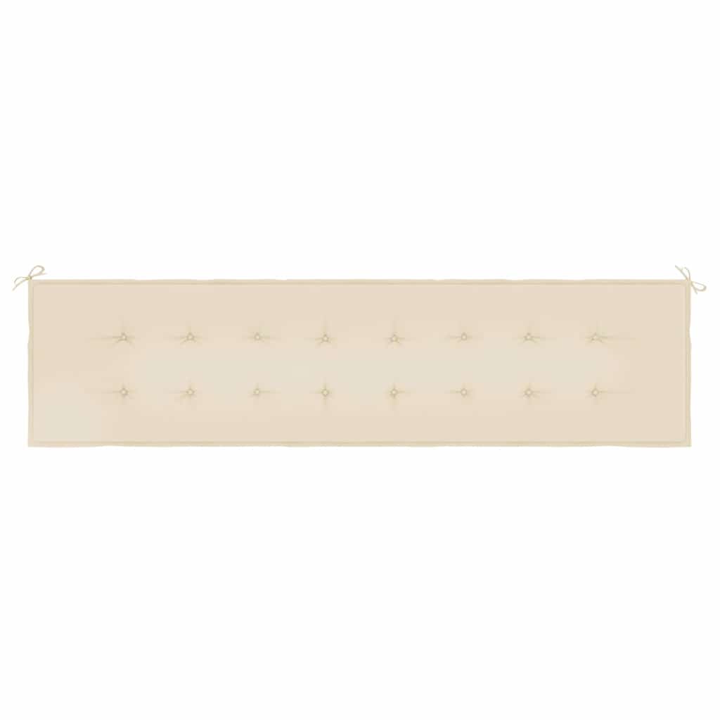 Cuscino per Panca Beige 200x50x3 cm in Tessuto Oxford