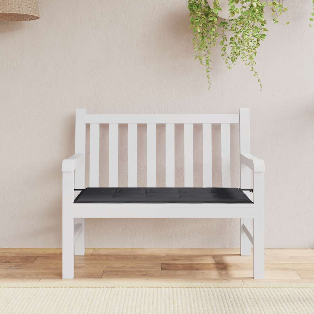 Cuscino per Panca Nero 100x50x3 cm in Tessuto Oxford
