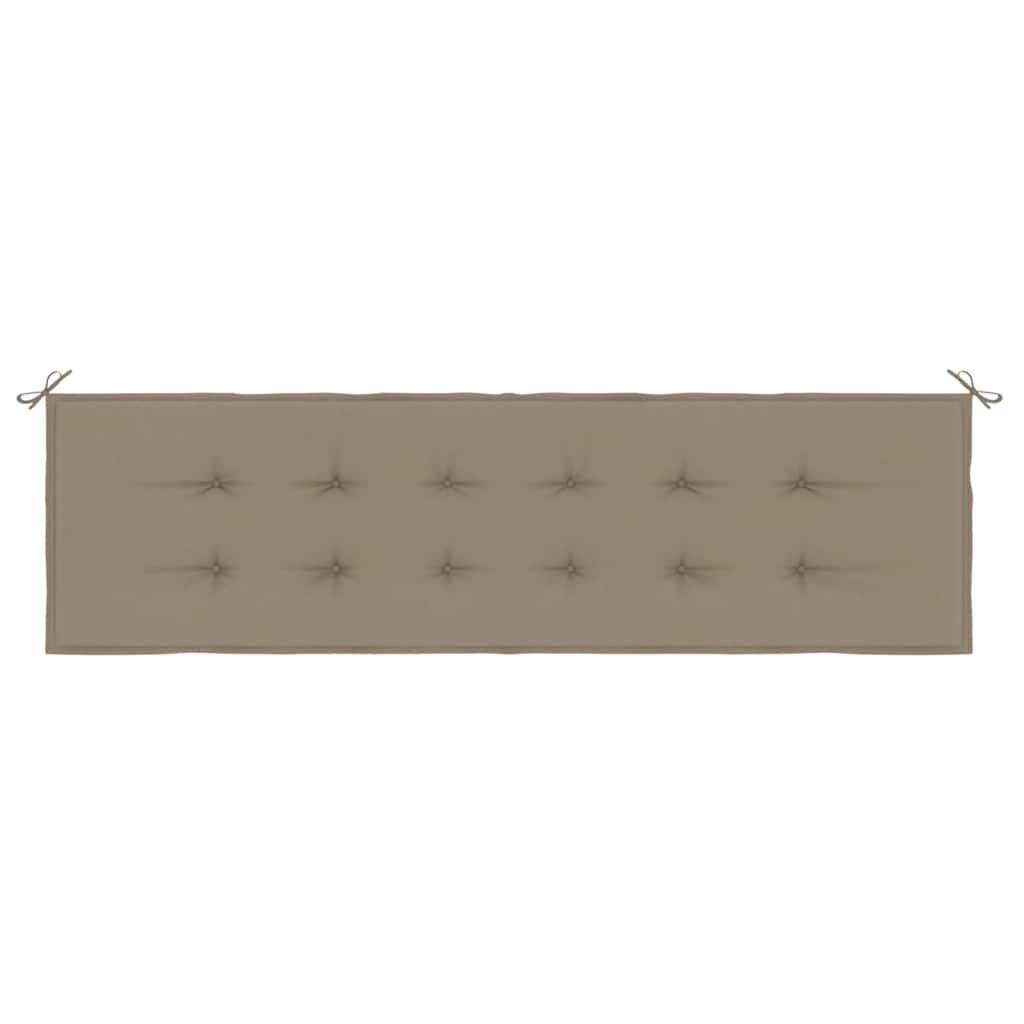 Cuscino per Panca Tortora 180x50x3 cm in Tessuto Oxford