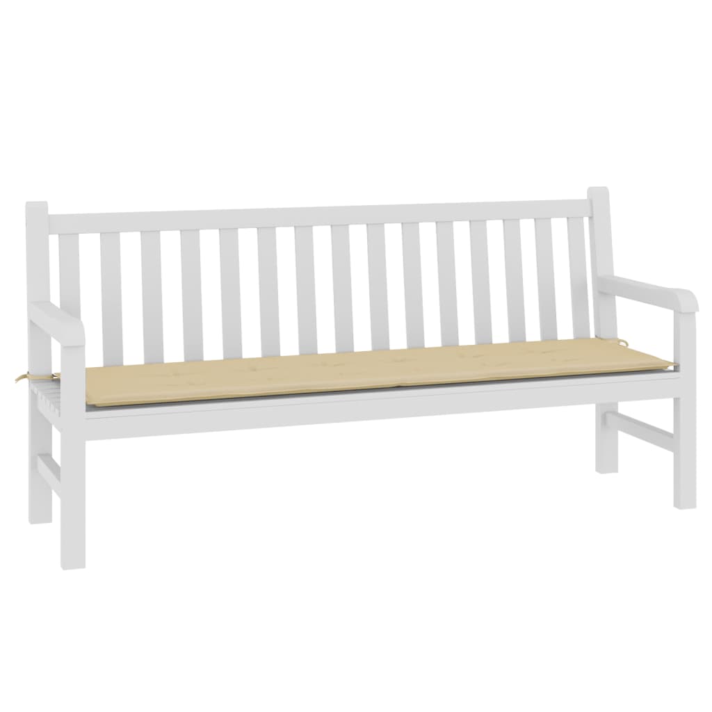 Cuscino per Panca Beige 180x50x3 cm in Tessuto Oxford