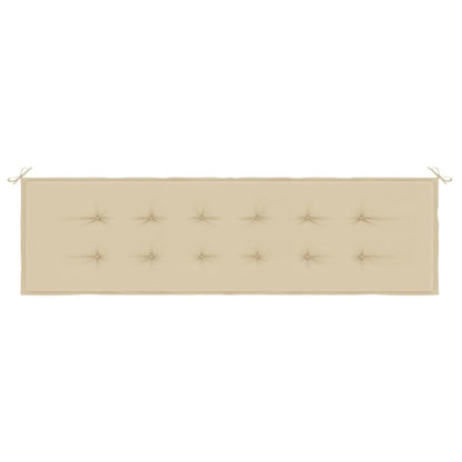 Cuscino per Panca Beige 180x50x3 cm in Tessuto Oxford