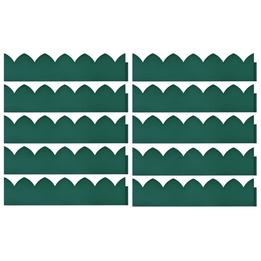 Bordature per Prato 10 pz Verdi 65x15 cm in PP