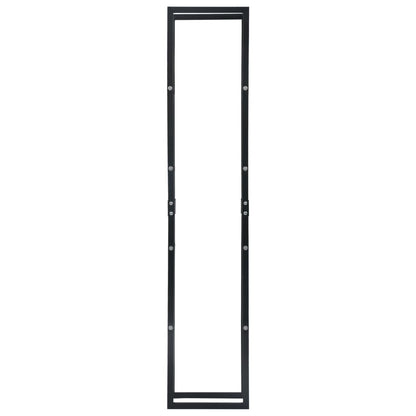 Rastrelliera per Legna da Ardere Nera 40x25x200 cm in Acciaio