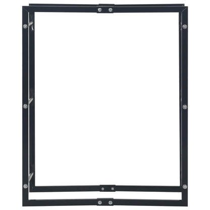 Rastrelliera per Legna da Ardere Nera 80x25x100 cm in Acciaio