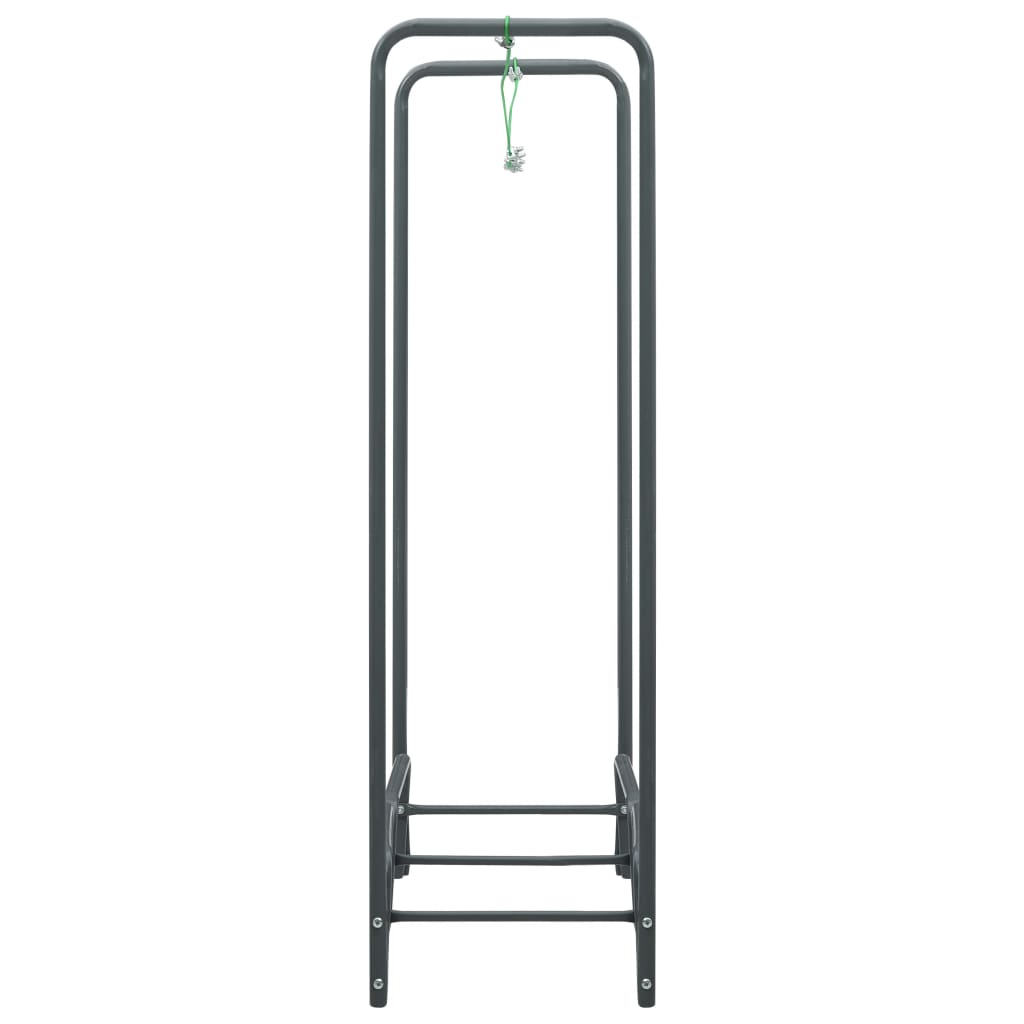 Rastrelliera per Legna da Ardere Antracite 120x35x120cm Acciaio