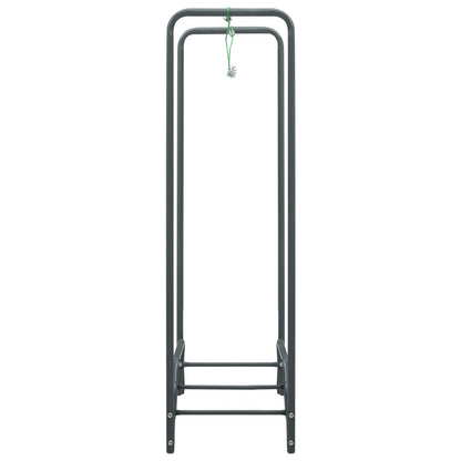 Rastrelliera per Legna da Ardere Antracite 120x35x120cm Acciaio