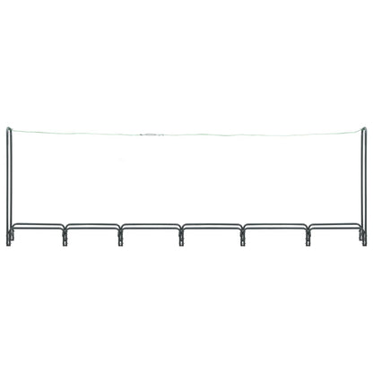 Rastrelliera per Legna da Ardere Antracite 360x35x120cm Acciaio
