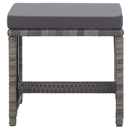 Sgabelli da Giardino 2 pz con Cuscini in Polyrattan Antracite