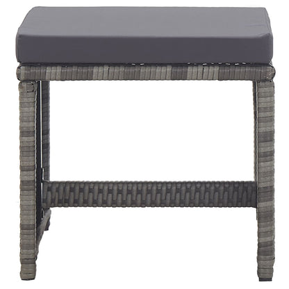 Set da Pranzo da Giardino 15 pz e Cuscini Polyrattan Antracite