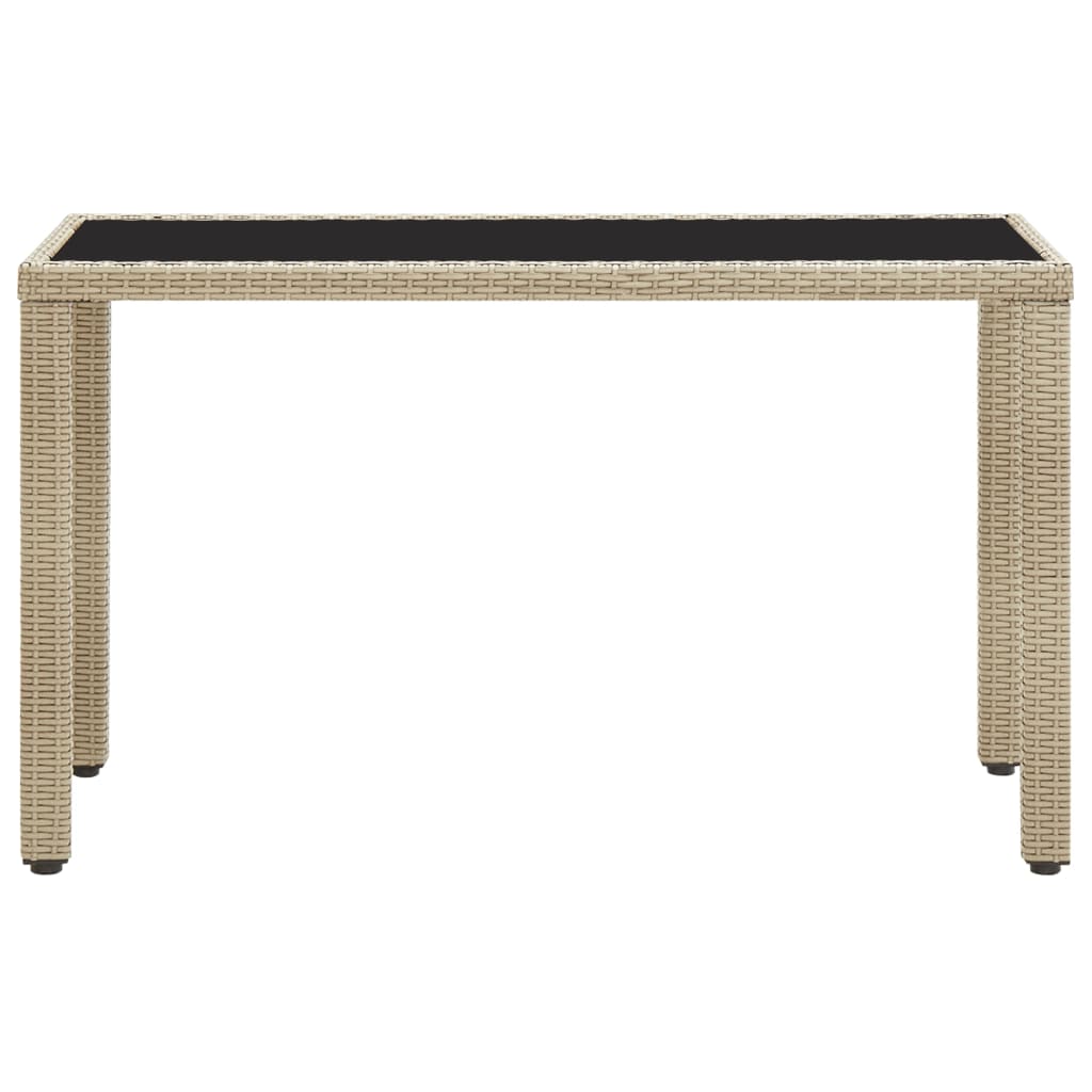 Tavolo da Giardino Beige 123x60x74 cm in Polyrattan