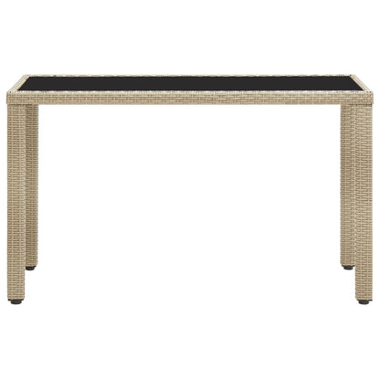 Tavolo da Giardino Beige 123x60x74 cm in Polyrattan