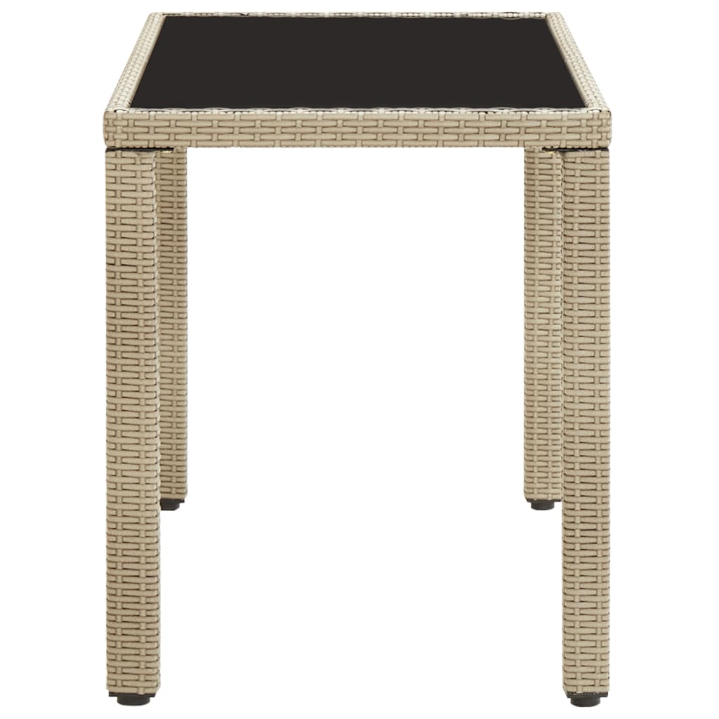 Tavolo da Giardino Beige 123x60x74 cm in Polyrattan