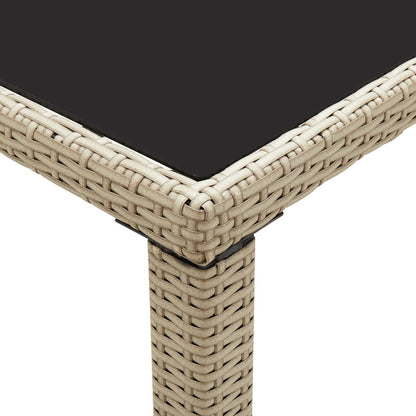 Tavolo da Giardino Beige 123x60x74 cm in Polyrattan