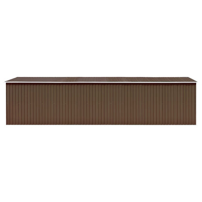 Capanno da Giardino Marrone 257x779x181cm in Acciaio Zincato