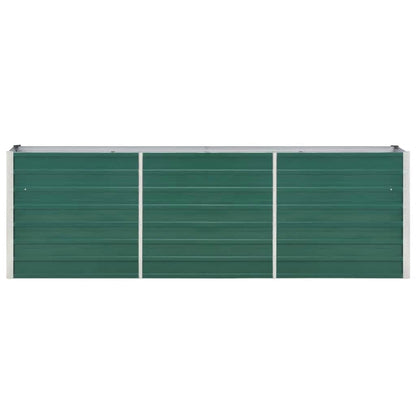 Letto Rialzato in Acciaio Zincato 240x40x77 cm Verde