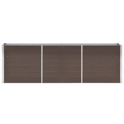 Letto Rialzato in Acciaio Zincato 240x40x77 cm Marrone