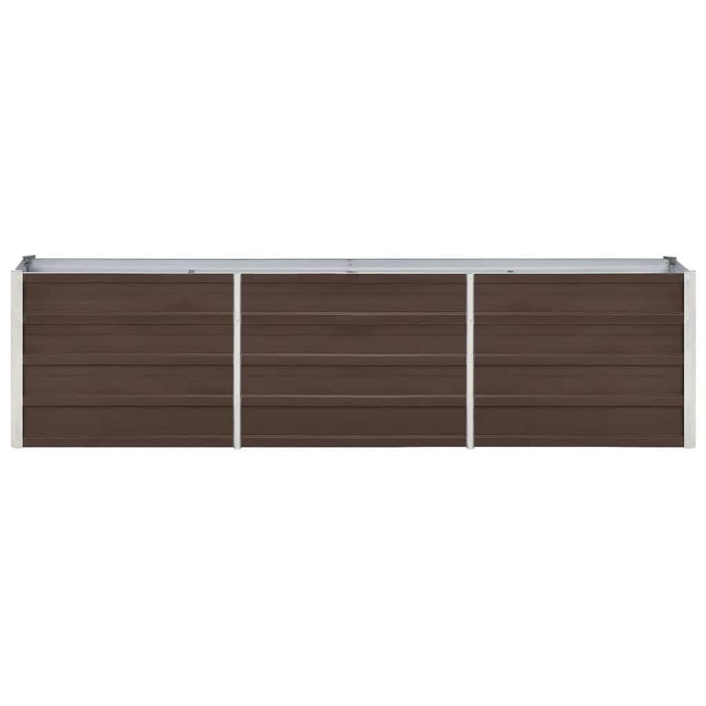 Letto Rialzato in Acciaio Zincato 240x40x45 cm Marrone