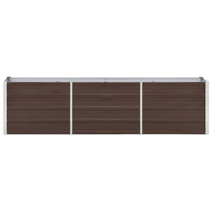 Letto Rialzato in Acciaio Zincato 240x40x45 cm Marrone