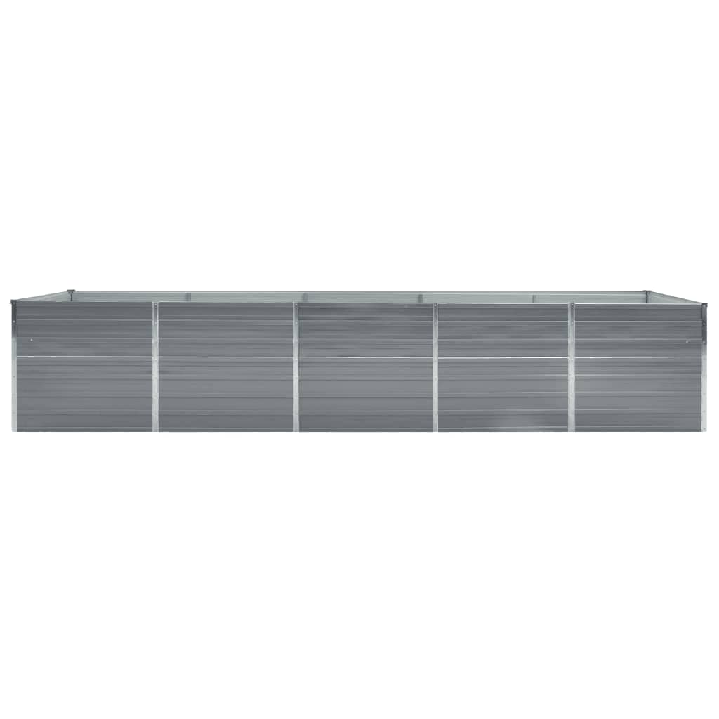 Letto Rialzato in Acciaio Zincato 400x80x45 cm Grigio
