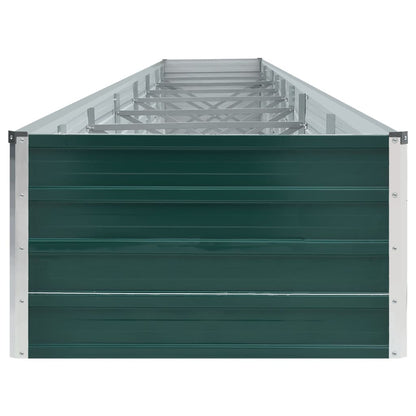 Letto Rialzato Giardino in Acciaio Zincato 600x80x45 cm Verde