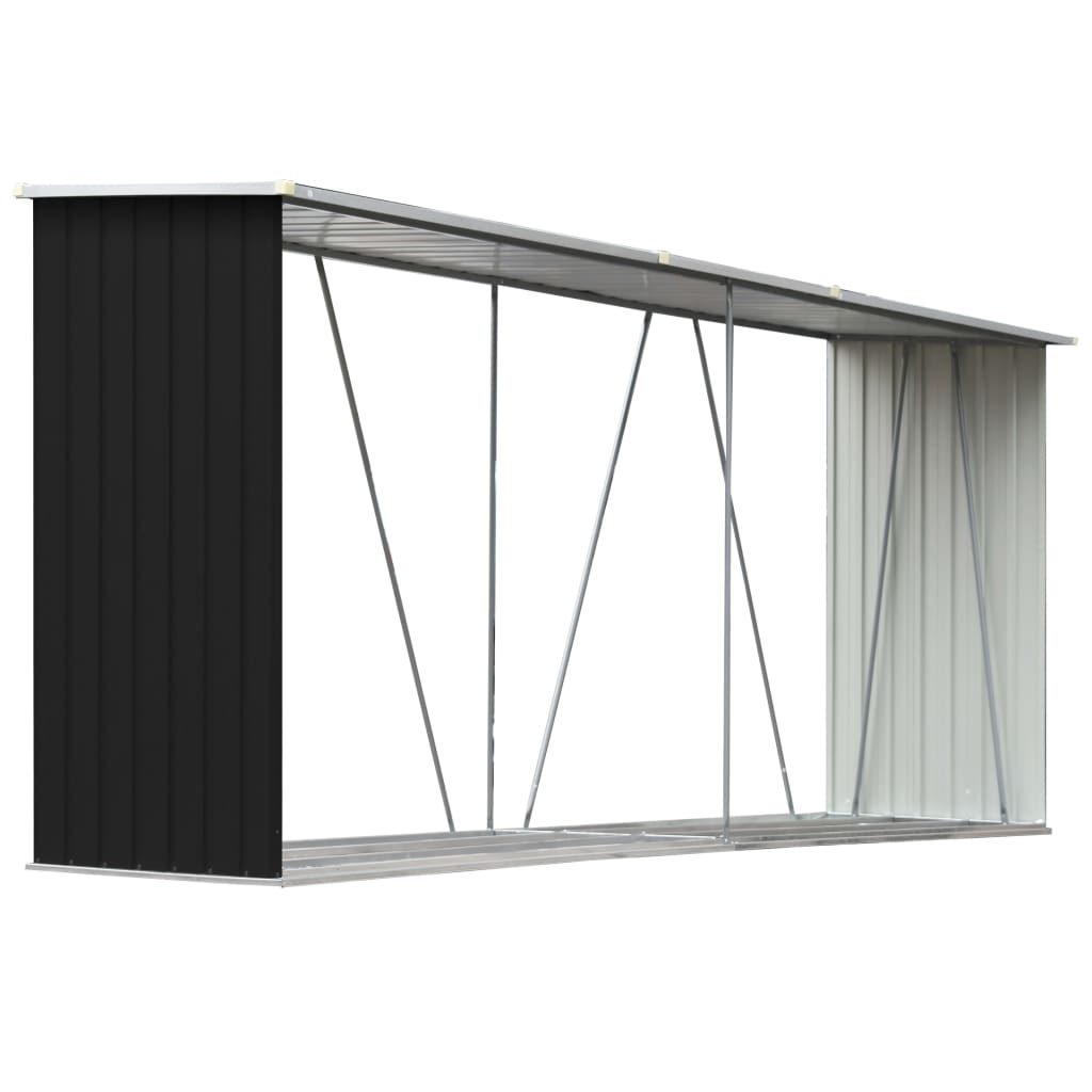 Capannone da Giardino in Acciaio Zincato 330x84x152cm Antracite