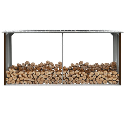 Capannone da Giardino in Acciaio Zincato 330x92x153cm Marrone
