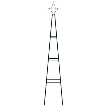 Supporti per Piante 2 pz Verde Scuro 35x35x195 cm in Ferro