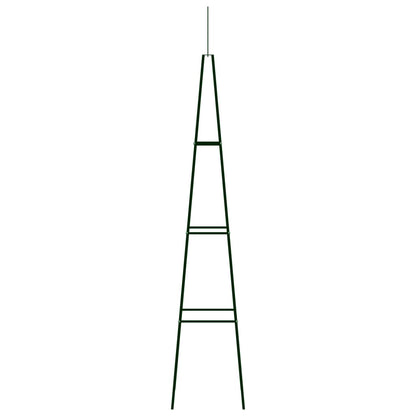 Supporti per Piante 2 pz Verde Scuro 35x35x195 cm in Ferro
