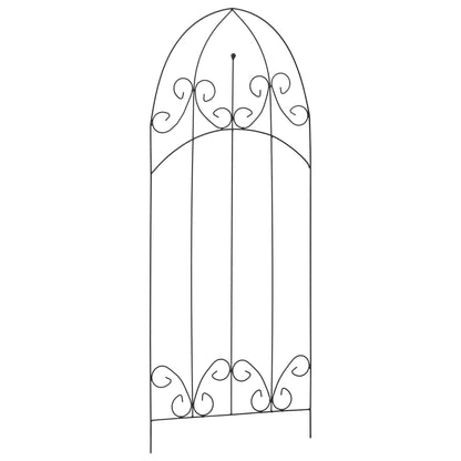 Supporti da Giardino per Piante 3 pz Neri 40x100 cm in Ferro