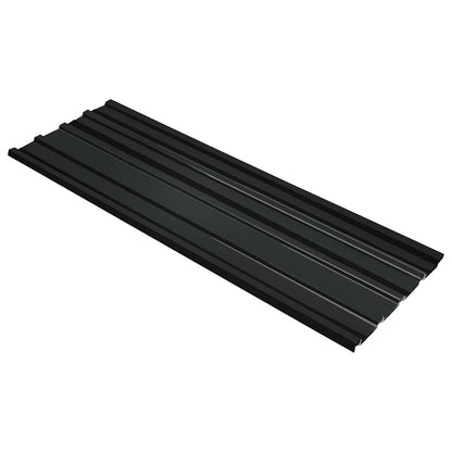 Pannello per tetto 12 pcs Antracite 129 x 45 cm Acciaio zincato