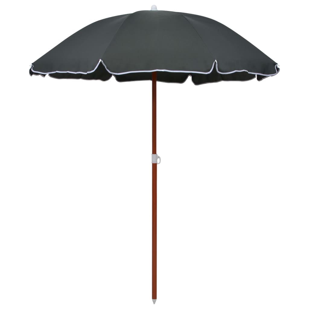 Ombrellone da Giardino con Palo in Acciaio 180 cm Antracite