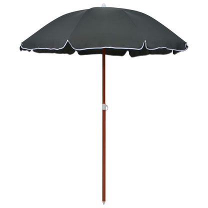 Ombrellone da Giardino con Palo in Acciaio 180 cm Antracite
