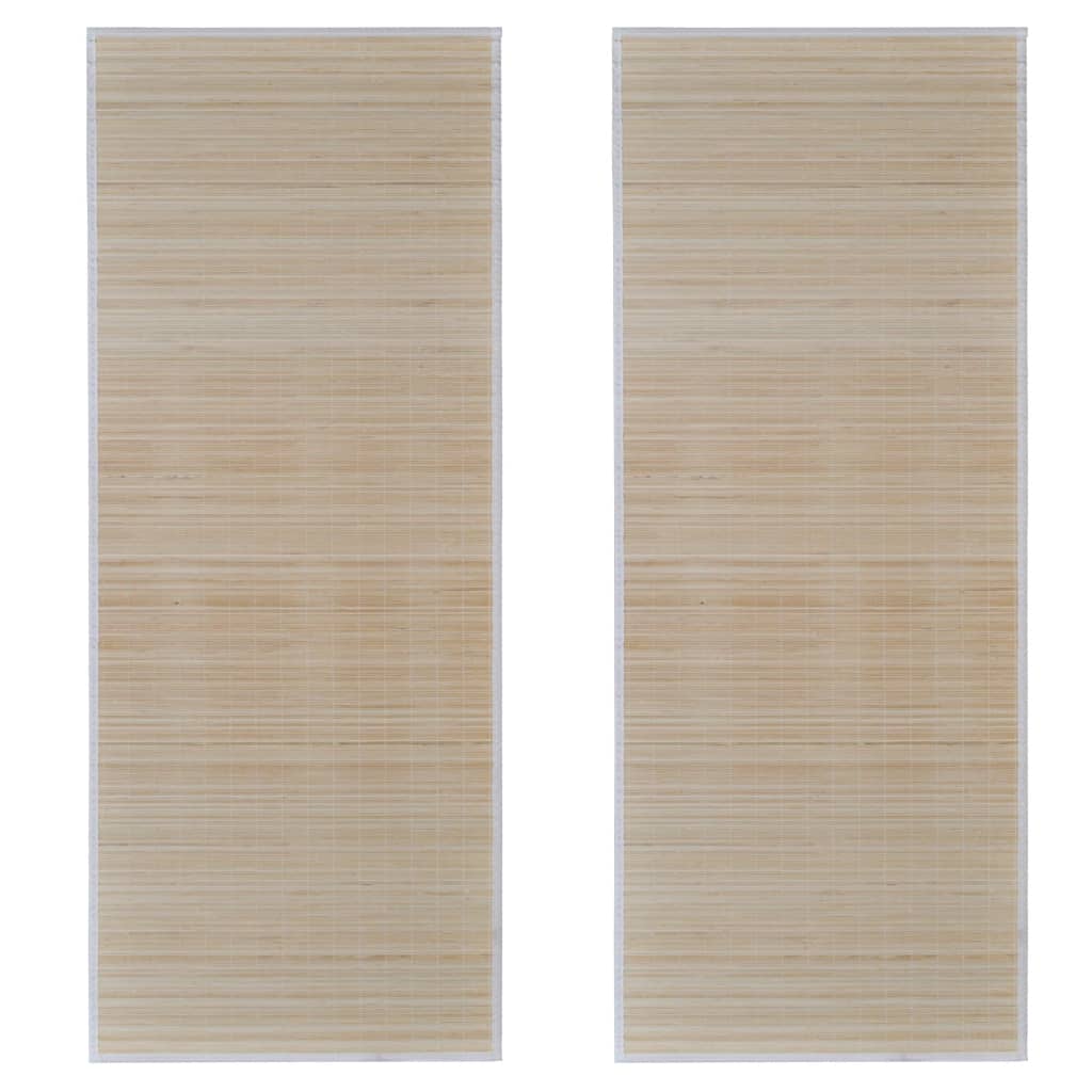 Tappeti Rettangolari in BambÃ¹ Naturale 2 pz 120x180 cm