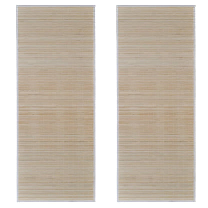 Tappeti Rettangolari in BambÃ¹ Naturale 2 pz 120x180 cm