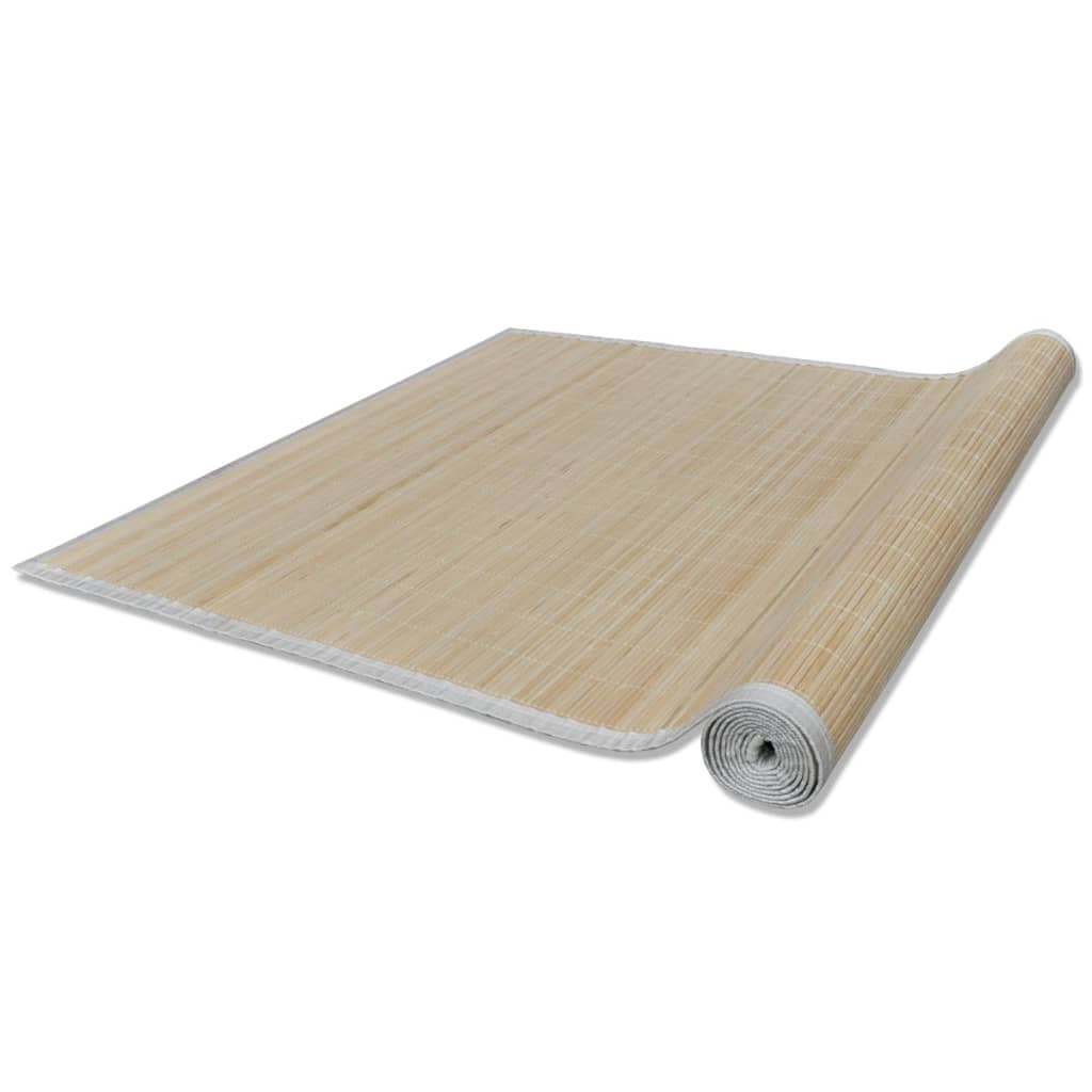 Tappeti Rettangolari in BambÃ¹ Naturale 4 pz 120x180 cm