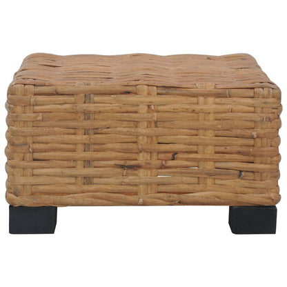 Tavolino da Salotto 47x47x28 cm in Rattan Naturale