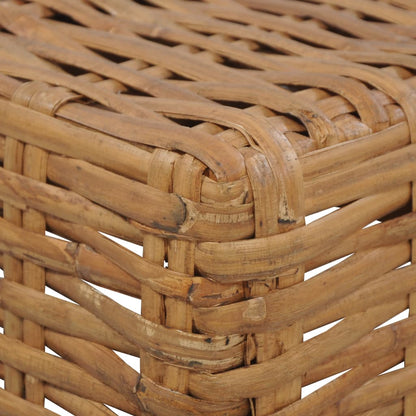 Tavolino da Salotto 47x47x28 cm in Rattan Naturale