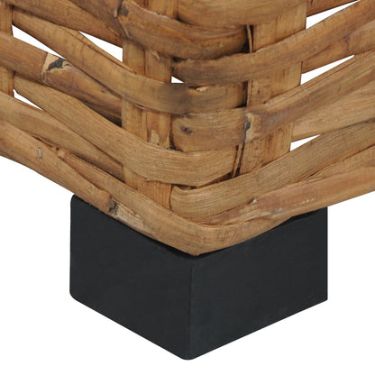 Tavolino da Salotto 47x47x28 cm in Rattan Naturale