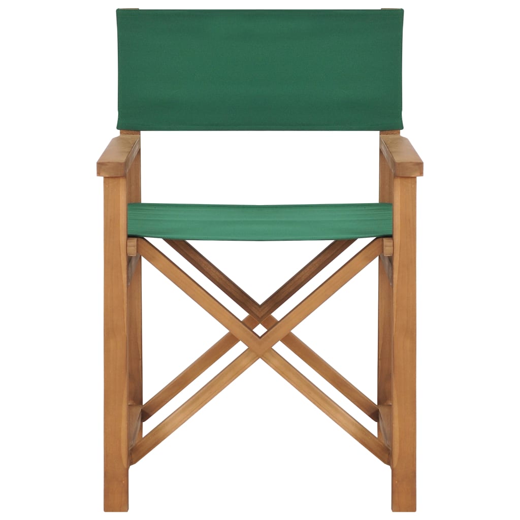 Sedia da Regista in Legno Massello di Teak Verde