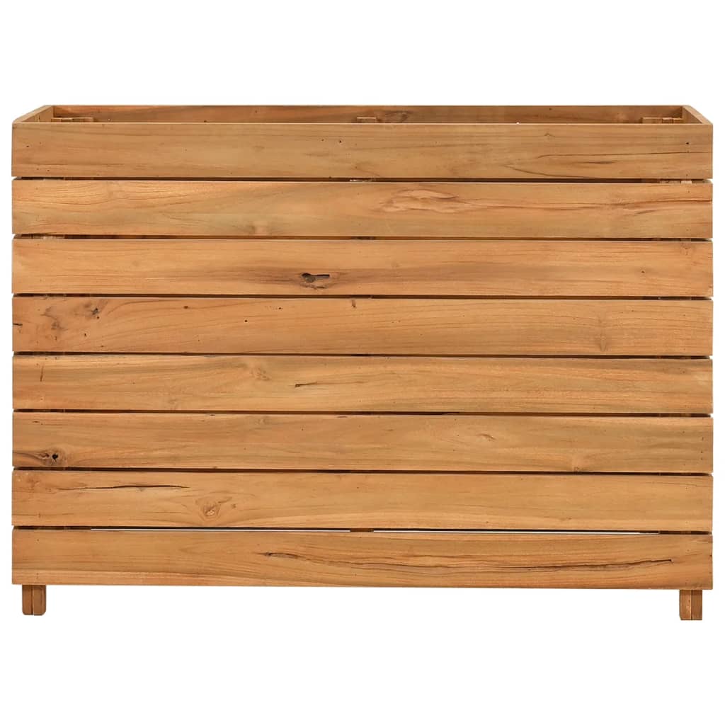 Letto Rialzato 100x40x72 cm Legno di Teak di Recupero e Acciaio