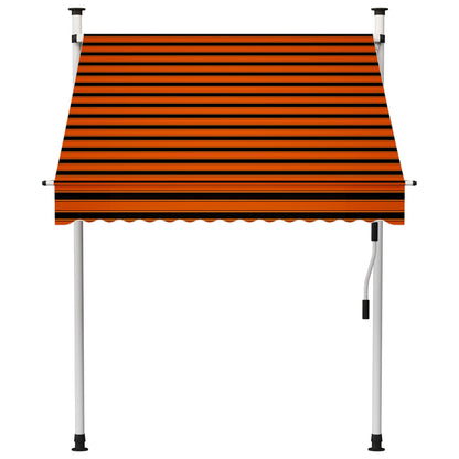 Tenda da Sole Retrattile Manuale 150 cm Arancione e Marrone