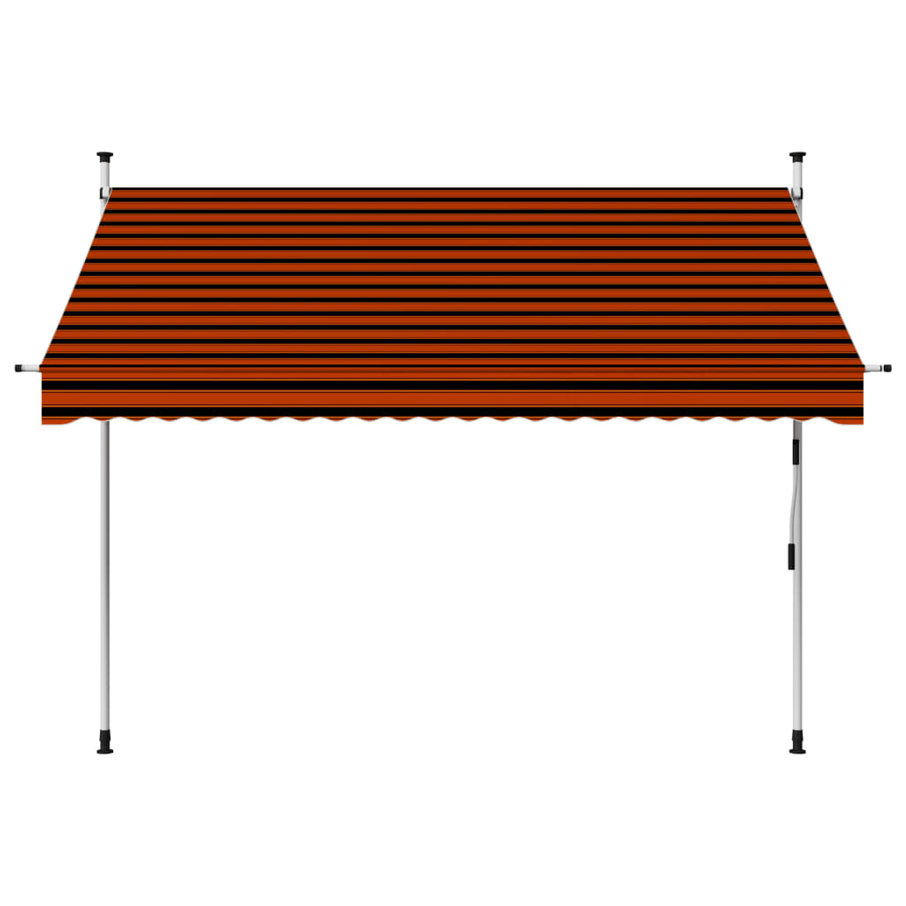 Tenda da Sole Retrattile Manuale 250 cm Arancione e Marrone