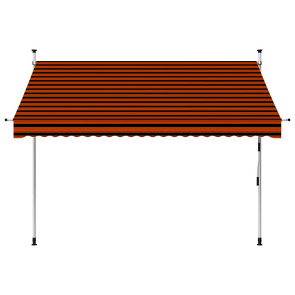 Tenda da Sole Retrattile Manuale 250 cm Arancione e Marrone